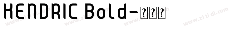 KENDRIC Bold字体转换